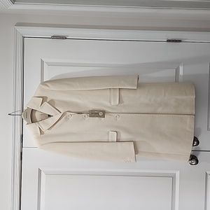 Burberry Creme Wool/Cashmere Blend Coat